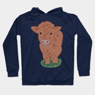 Brown Aesthetic Cow Hoodie